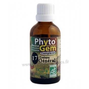 N°17 Tonique Général Phyto'gem BIO complexe Phytofrance Euro Santé Diffusion