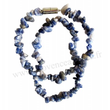 Collier en Sodalite pierre naturelle collier baroque pierres brutes