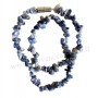 Collier en Sodalite pierre naturelle collier baroque pierres brutes