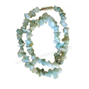 Collier en Amazonite pierre naturelle collier baroque pierres brutes