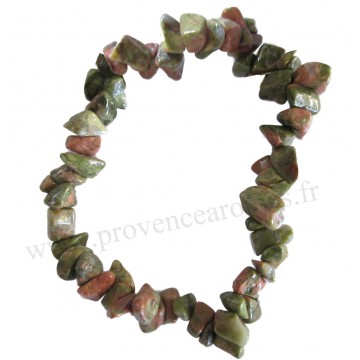 Bracelet en Unakite pierre naturelle bracelet baroque pierres brutes