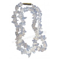 Collier en Cristal de Roche pierre naturelle collier baroque pierres brutes