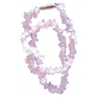 Collier en Quartz Rose pierre naturelle collier baroque pierres brutes