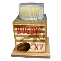 Boîte à Cure dents RUGBY XV L'esprit d'équipe déco rétro vintage