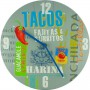 Horloge FIESTA TACOS ET FAJITAS en bois