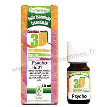 PSYCHO HUILES ESSENTIELLES 3D Complexe TONIQUE anti fatigue et asthénie Naturel puissant Phytofrance