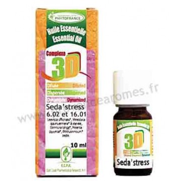 SÉDA‘STRESS HUILES ESSENTIELLES 3D Complexe apaisant anti stress Naturel puissant Phytofrance