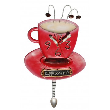Horloge Capuccino Tasse de Café à balancier déco rétro vintage designs