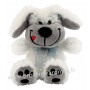 Peluche Petit chien coquin Blanc la langue en coin