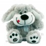 Peluche Petit chien coquin Gris la langue en coin