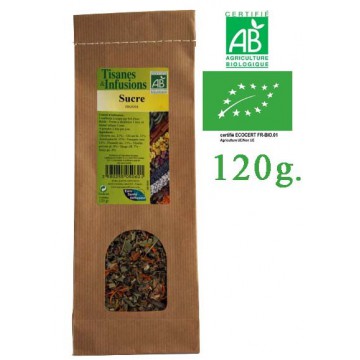 Tisane Sucre Moins mélange de plantes Bio Phytofrance 120g