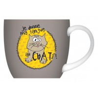 Mug LANGUE AU CHAT Sacha déco BD humoristique