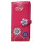 Portefeuille Compagnon Rose Fleur Papillon