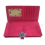 Portefeuille Compagnon Rose Fleur Papillon