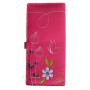 Portefeuille Compagnon Rose Fleur Papillon