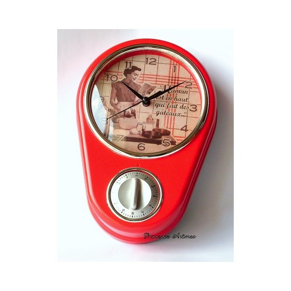Horloge Minuteur Maman Fait Des Gateaux Natives Deco Retro Vintage Provence Aromes Tendance Sud