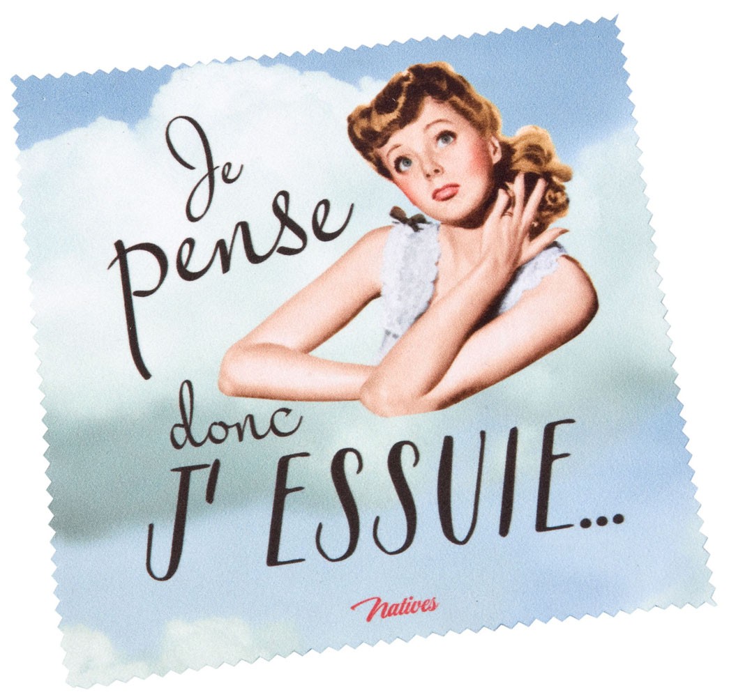 Chiffonnette Je Pense Donc J Essuie Natives Deco Retro Vintage Provence Aromes Tendance Sud