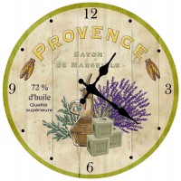 Horloge en verre déco Provençale PROVENCE SAVON DE MARSEILLE