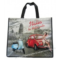 Sac Cabas Vespa LA DOLCE VITA déco rétro vintage