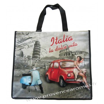 Sac Cabas Vespa LA DOLCE VITA déco rétro vintage