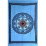 Grande Tenture motif Mandala Tenture bleue à franges 135 x 215 cm