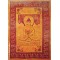 Grande Tenture Bouddha Tenture orange à franges 135 x 215 cm