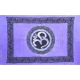Grande Tenture motif Ohm Tenture à franges nuance de violet améthyste 135 x 215 cm