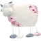 Peluche Vache couchée doudou coussin Patchs tissus et velours