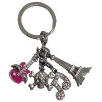Porte clés Breloques Strass porte-clé métal et strass
