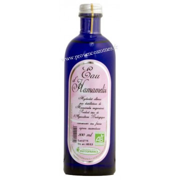 Eau d'Hamamélis BIO Phytofrance pour les jambes lourdes, rougeurs et secheresse de la peau