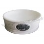 Porte savon céramique ovale étiquette métal SAVON déco rétro de charme