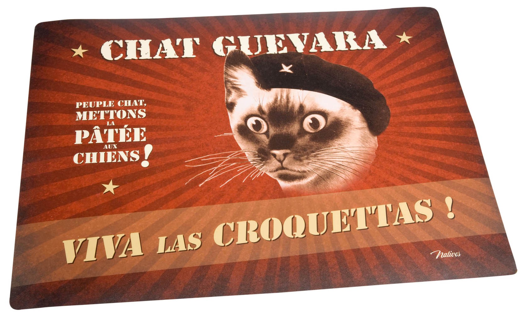 Ancien Tapis Mural Velours Vintage 21x42 Cm – Chatons Et Frange Rouge, Fabriqué En Italie