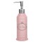 Distributeur céramique de savon liquide déco Rétro de charme Rose à Pois Gris LE BAIN