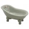 Porte savon céramique baignoire ancienne LE BAIN Gris Cœur gris et blanc 