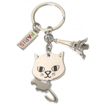 Porte clés Métal Chat Paris porte-clé collection métal et strass