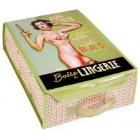 Boîte à lingerie PETITS HAUTS et JOLIS BAS Natives déco rétro vintage humoristique