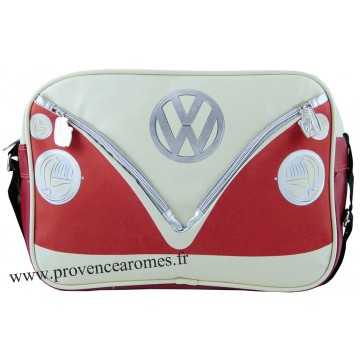 Sac vw combi Volkswagen rouge et blanc à bandoulière Brisa rétro vintage collection