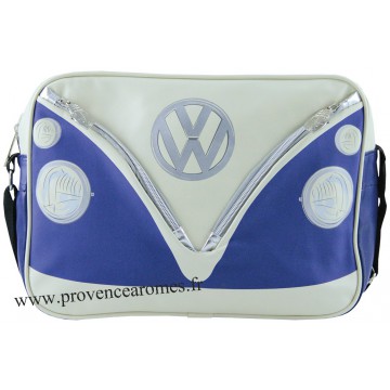 Sac vw combi Volkswagen bleu et blanc à bandoulière Brisa rétro vintage collection