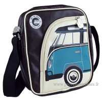 Sacoche rembourrée pour tablette déco vw combi Volkswagen bleu Brisa rétro vintage collection