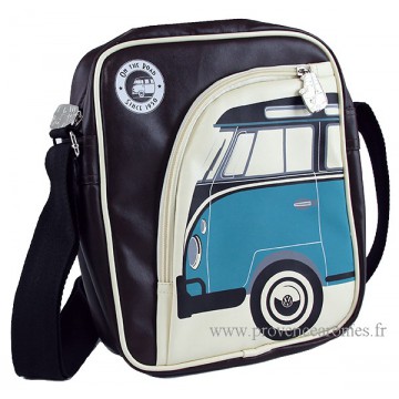 Sacoche rembourrée pour tablette déco vw combi Volkswagen bleu Brisa rétro vintage collection