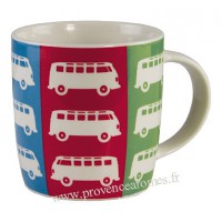 Mug combi Volkswagen multicolore en céramique Brisa rétro vintage collection