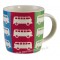 Mug combi Volkswagen multicolore en céramique Brisa rétro vintage collection