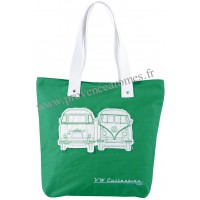 Sac Cabas en toile vw combi Volkswagen vert Brisa rétro vintage collection