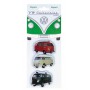 lot de 3 magnets vw combi vehicule Volkswagen rouge Brisa rétro vintage collection