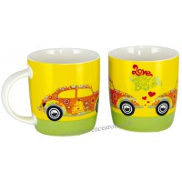 Mug coccinelle Volkswagen Fleurs Love en céramique Brisa rétro vintage collection