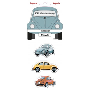 lot de 3 magnets coccinelle édition finale Volkswagen Brisa rétro vintage collection