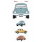 lot de 3 magnets coccinelle édition finale Volkswagen Brisa rétro vintage collection