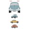 lot de 3 magnets coccinelle édition finale Volkswagen Brisa rétro vintage collection