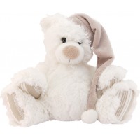 Peluche Ours blanc avec bonnet Grand Modèle