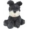 Peluche chien Scottish ultra doux gris anthracite museau blanc